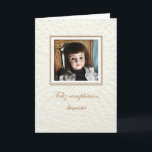 Doll Frances bisnieta/great-granddaughter Birthday Card<br><div class="desc">This card is in Spanish and says,  "Feliz cumpleaños,  bisnieta" Inside,  “¡Le deseo un feliz cumpleaños,  y un año maravilloso!” (“Wishing you a happy birthday,  and a marvellous year!”) The inside copy may be personalised.</div>