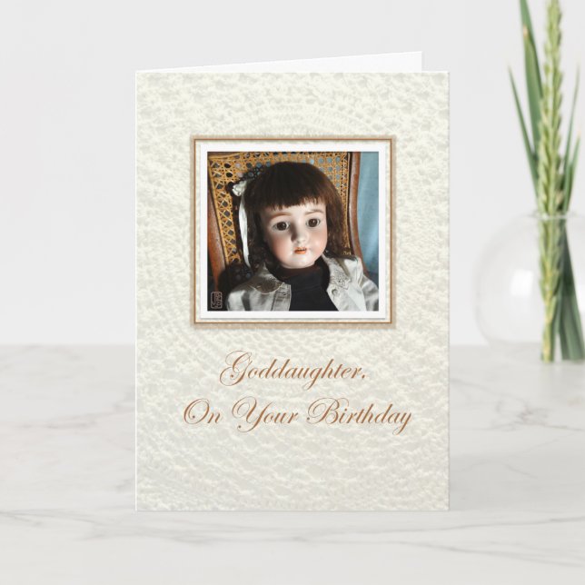 Doll Frances Goddaughter Birthday Card (Front)