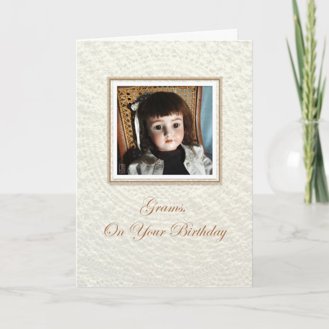 Doll Frances Grams Birthday Card (Front)