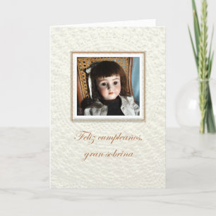 Doll Frances gran sobrina/great-niece Birthday Card