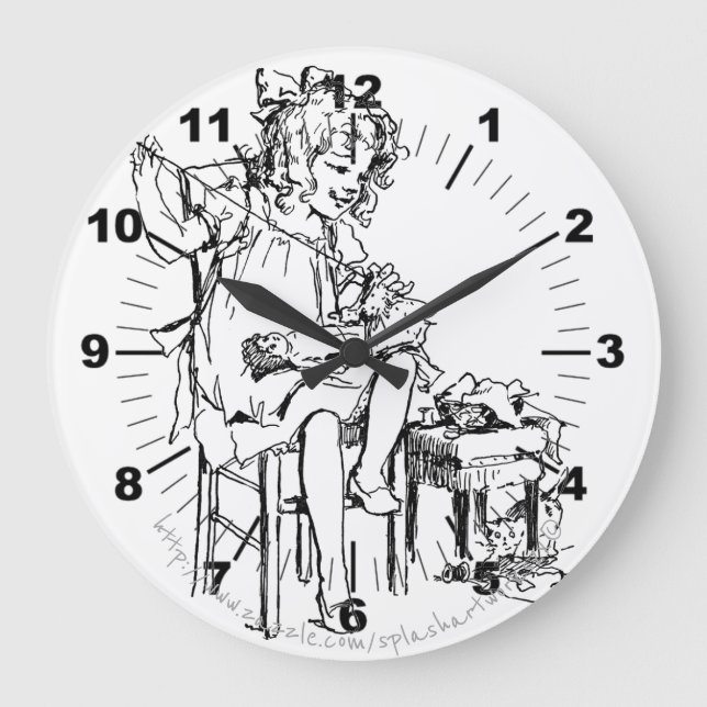 "Doll Maker" Large Clock (Front)