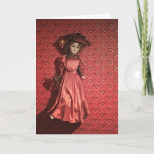 doll on a wall holiday card