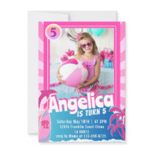 Doll Pink Birthday Invitation