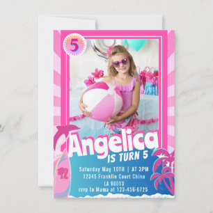 Doll Pink Birthday Invitation
