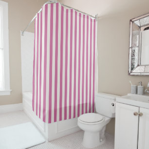 doll pink striped   pink stripes  shower curtain
