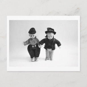 Doll Portrait - Jumping dolls Postcard