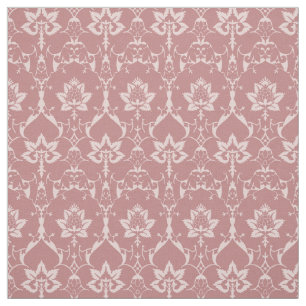 Doll-Scale Renaissance Damask, Old Rose Fabric