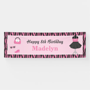 Doll Up Fashion Show Girls Birthday Party Banner