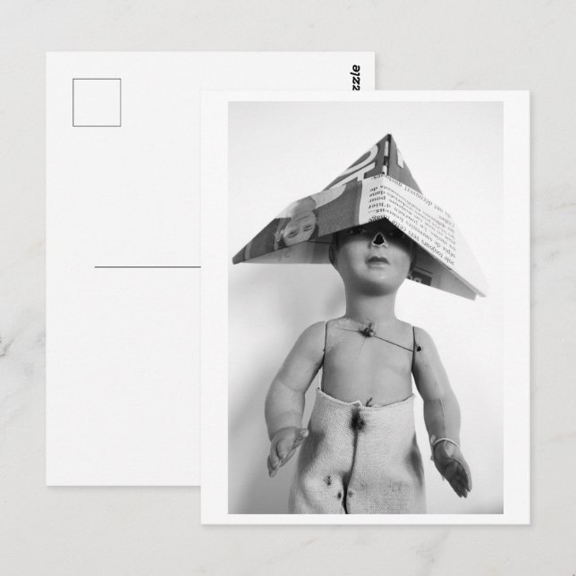 Doll with paper hat - Jack Postcard (Front/Back)