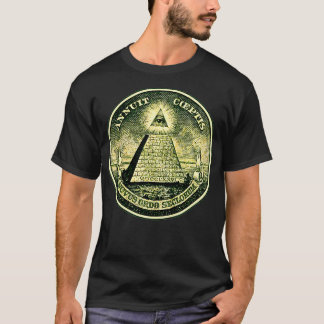Dollar allseeing eye symbol masonic pyramid triang T-Shirt