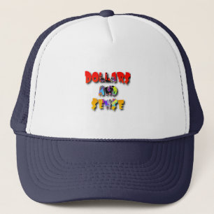 Dollar$ And $en$e Mens Navy Blue Trucker Hat