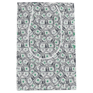 Dollar Bills Medium Gift Bag