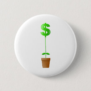 Dollar Plant 6 Cm Round Badge