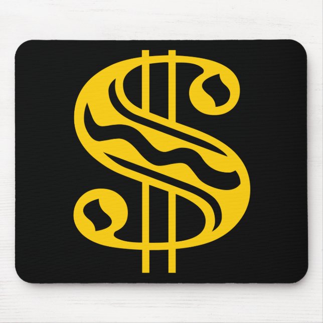 Dollar Sign - Amber Mouse Mat (Front)