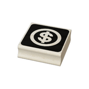 dollar sign art stamp