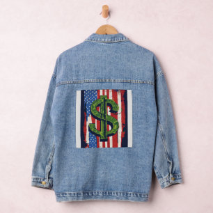 Dollar sign denim jacket