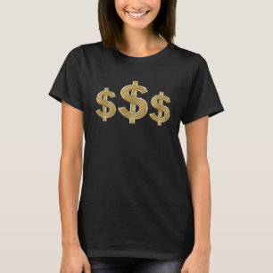 dollar sign golden money rich good luck funny cute T-Shirt