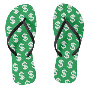 Dollar Sign Money Flip Flops