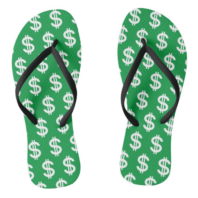 Dollar Sign Money Flip Flops (Footbed)