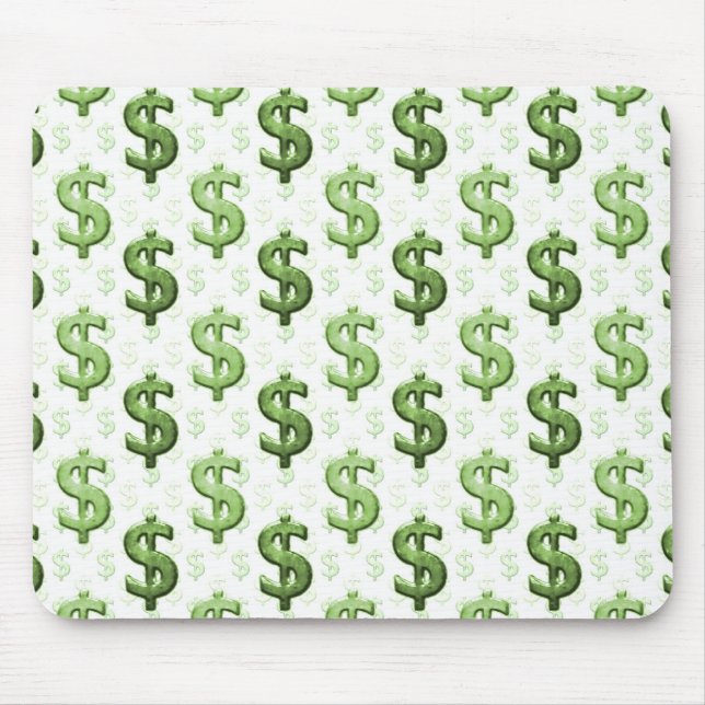 Dollar Sign Pattern Mouse Mat (Front)