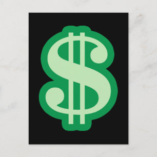 Dollar Sign Postcard