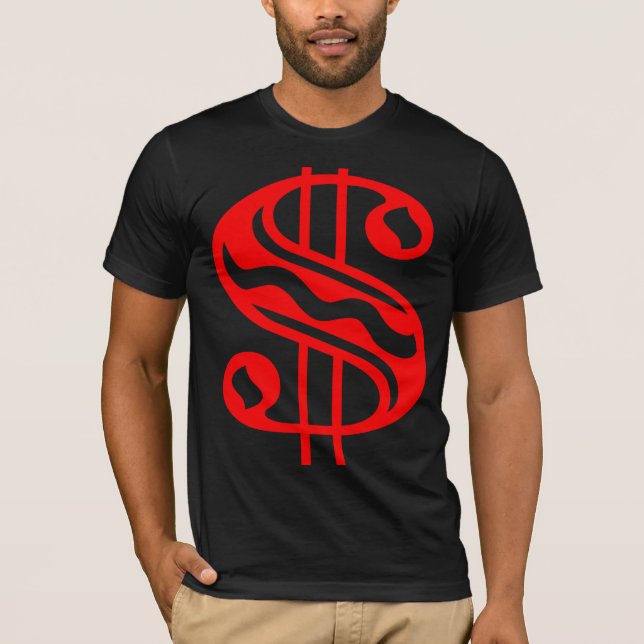 Dollar Sign - Red T-Shirt (Front)
