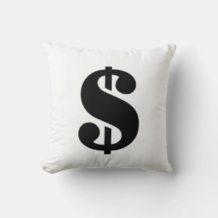 Dollar Sign   Simple Stencil Alphabet Cushion
