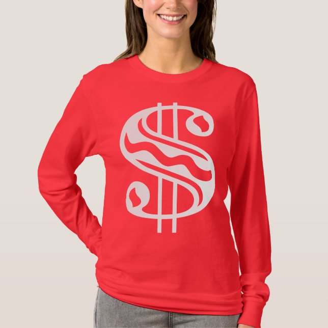Dollar Sign - White T-Shirt (Front)