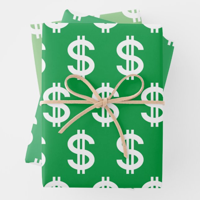 Dollar Sign  Wrapping Paper Sheet (In situ)