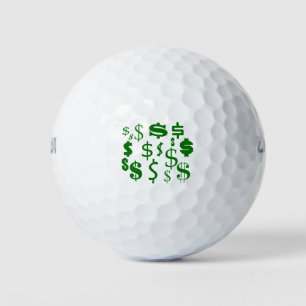 Dollar signs golf balls