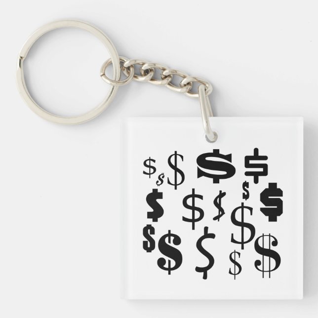 Dollar signs key ring (Front)