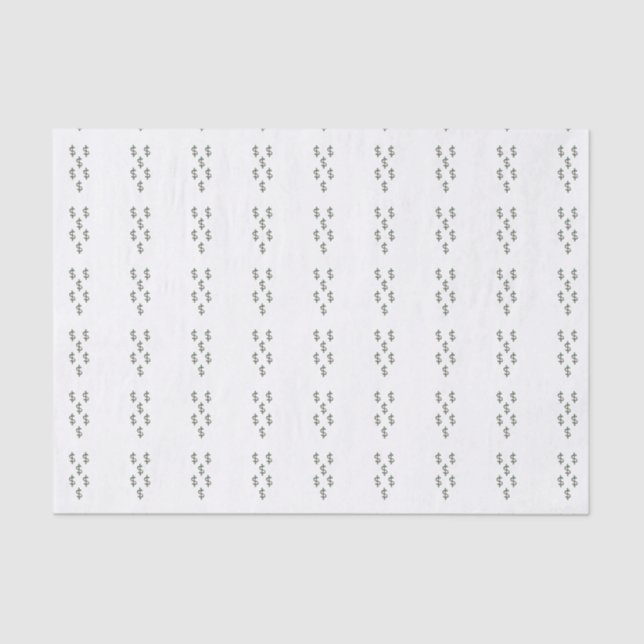Dollar Signs Tissue Paper (Front)