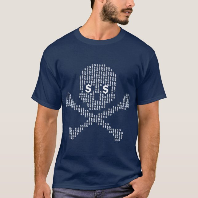 Dollar Skull Crossbones T-Shirt (Front)