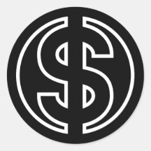 Dollar Symbol currency in black circle