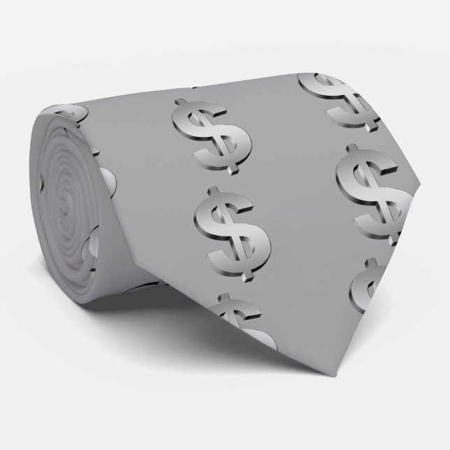 dollar symbol tie (Rolled)