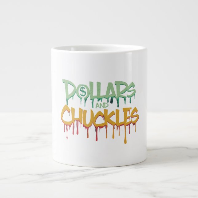 Dollars and chuckles  large coffee mug (Front)