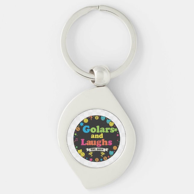 Dollars and Laughs – Wealth with a Wink T-Shirt Key Ring (Front)