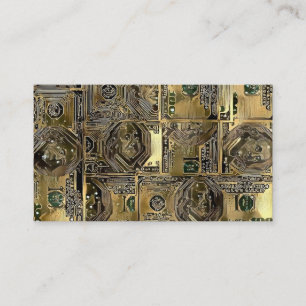 Dollars pattern business card