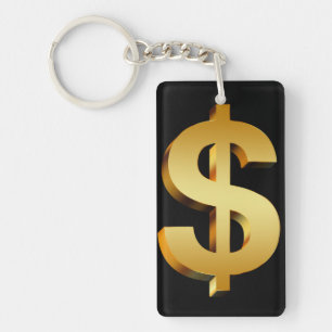 Dollars symbol key ring
