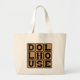Dollhouse, Home for Dolls Large Tote Bag