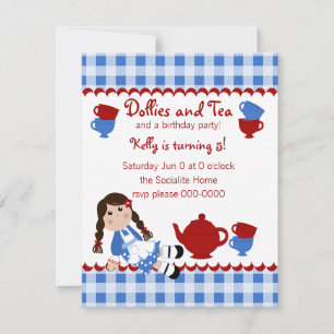 Dollies Tea Party Invitation