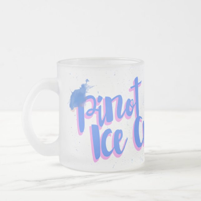 Dolls and Coffee Frosted Glass Coffee Mug (Left)