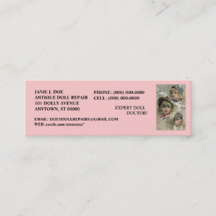 DOLLS DOLL BUSINESS CONTACT INFO ~ BOOKMARK CARD