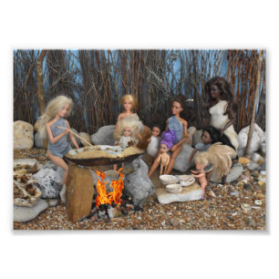 Dolls in Prehistoric times. Photo Print
