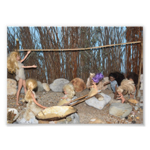 Dolls in Prehistoric times. Photo Print