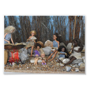Dolls in Prehistoric times. Photo Print