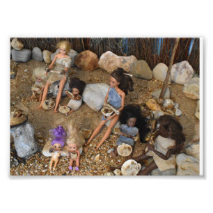 Dolls in Prehistoric times. Photo Print