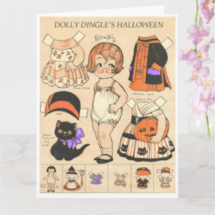Dolly Dangle's Halloween🦇 Reproduction Paper Doll Card