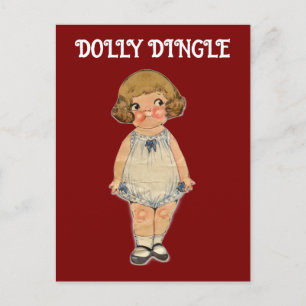 DOLLY DINGLE PAPERDOLL POSTCARD