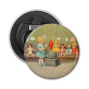 Dolly Laundry Girl Vintage Playing Dolls Cute Bottle Opener